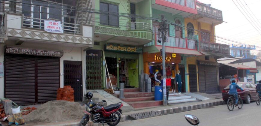 Commercial house with shutter, hall, and room is for rent in Sukkhanagar, Butwal, Rupandehi
